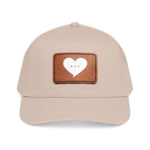 Heart and Solutions Leather Patch Baseball Cap