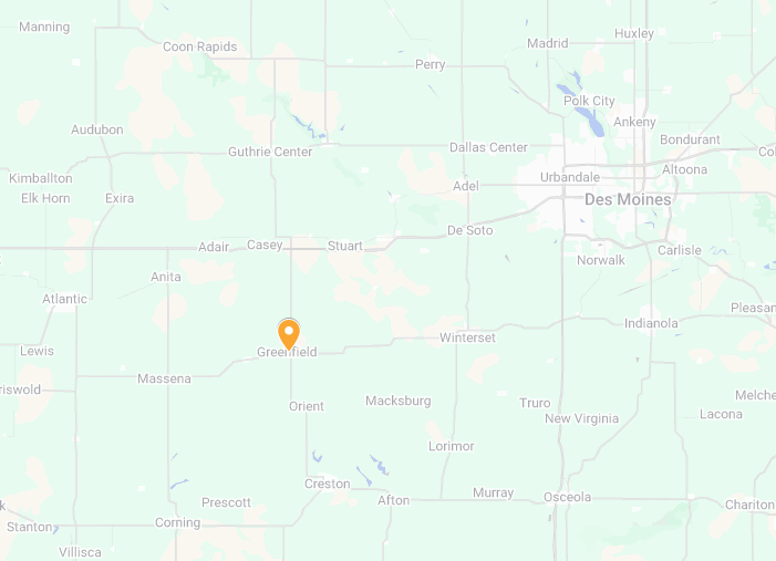 Greenfield IA Map - All Locations